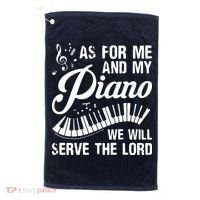 As For Me And My Piano We Will Serve The Lord Pianist Golf Towel thumb 0