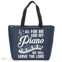 As For Me And My Piano We Will Serve The Lord Pianist Tote Bag thumb 0