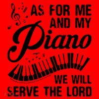 As For Me And My Piano We Will Serve The Lord Pianist Santa Hat thumb 1