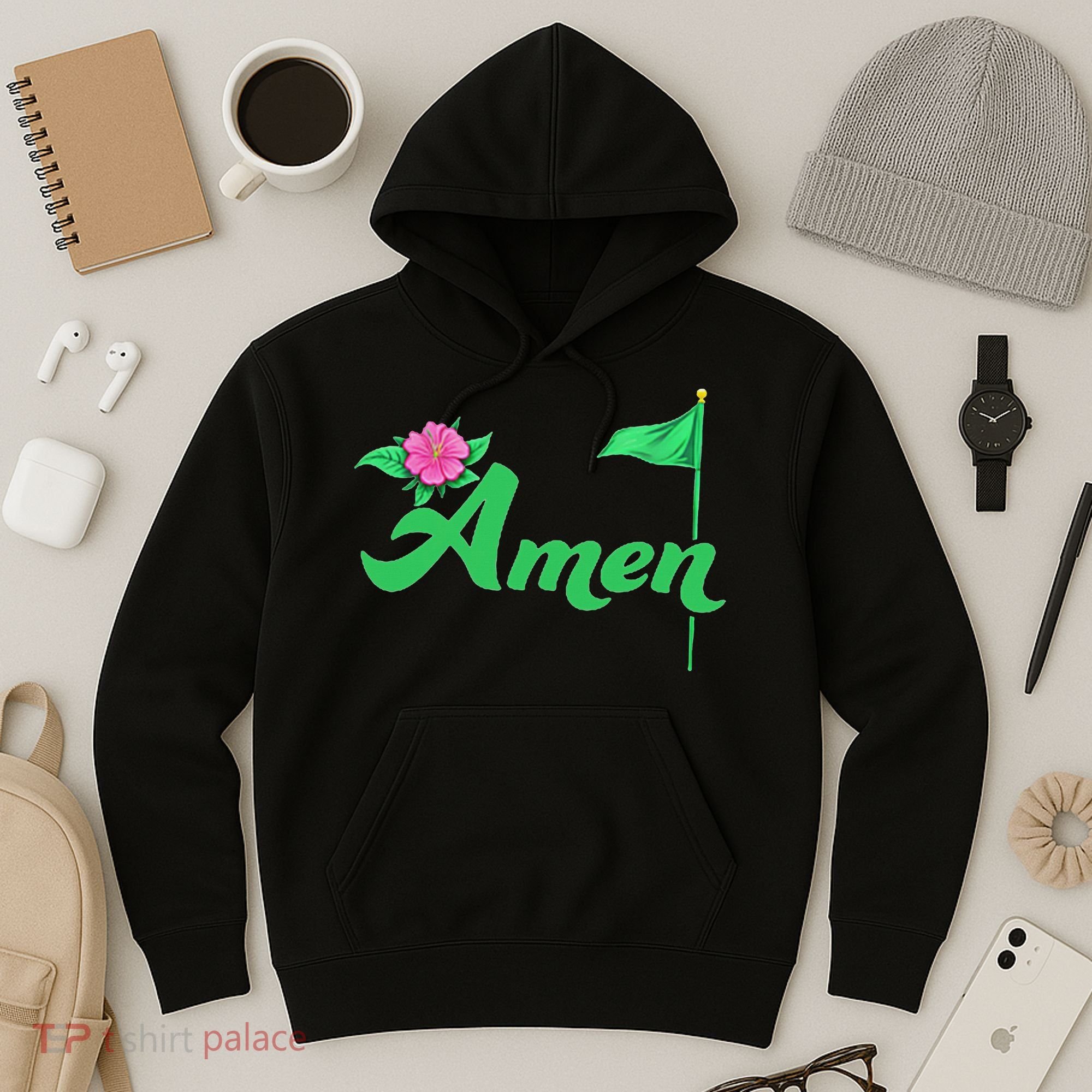 Amen Floral Master Golfer Golf Love Golf Flower Azaleas Hoodie