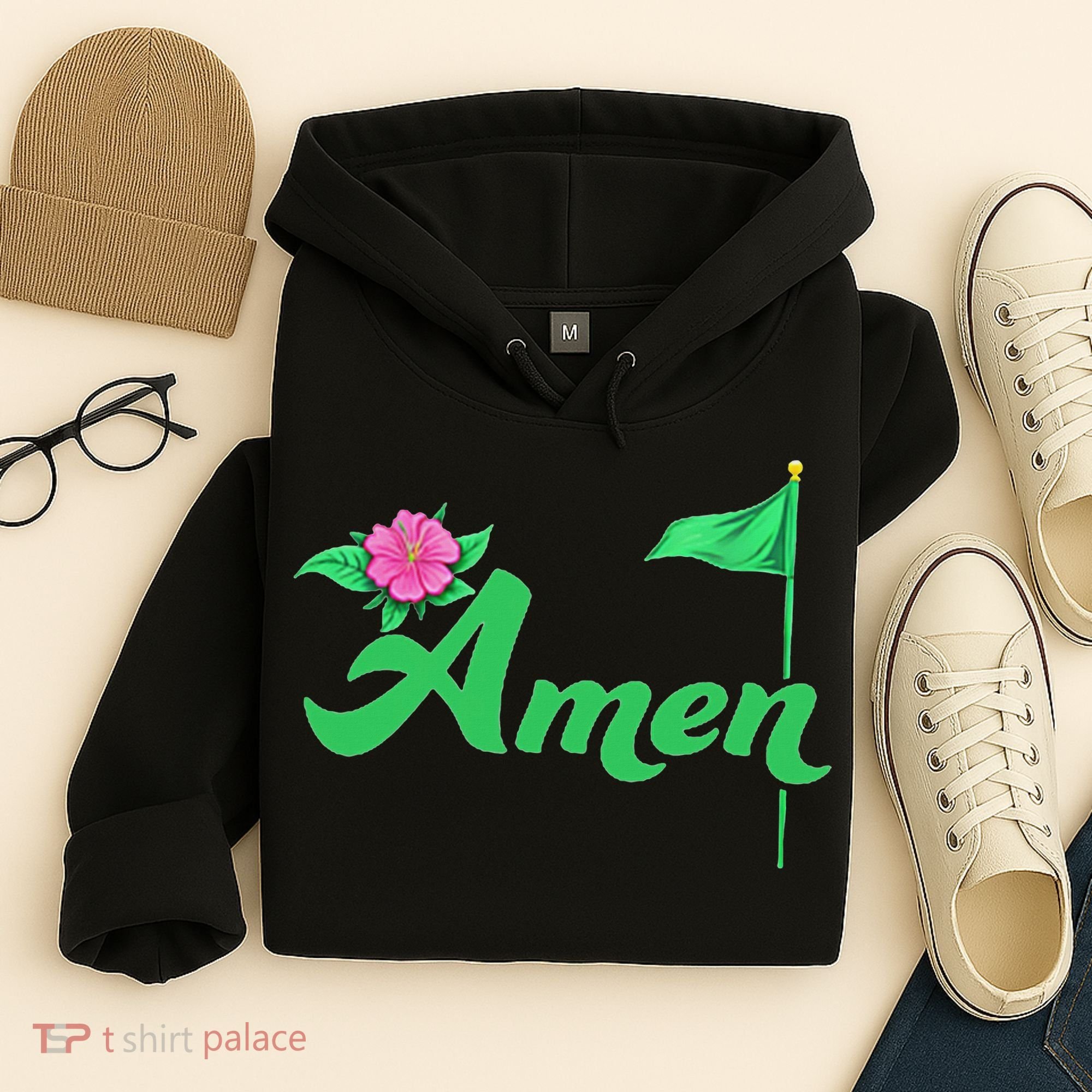 Amen Floral Master Golfer Golf Love Golf Flower Azaleas Hoodie