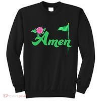 Amen Floral Master Golfer Golf Love Golf Flower Azaleas Sweatshirt thumb 0