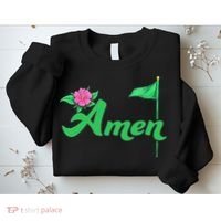 Amen Floral Master Golfer Golf Love Golf Flower Azaleas Sweatshirt thumb 2