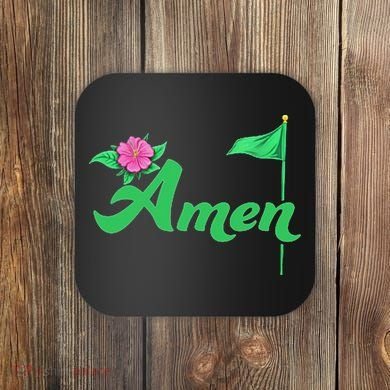 Amen Floral Master Golfer Golf Love Golf Flower Azaleas Coaster