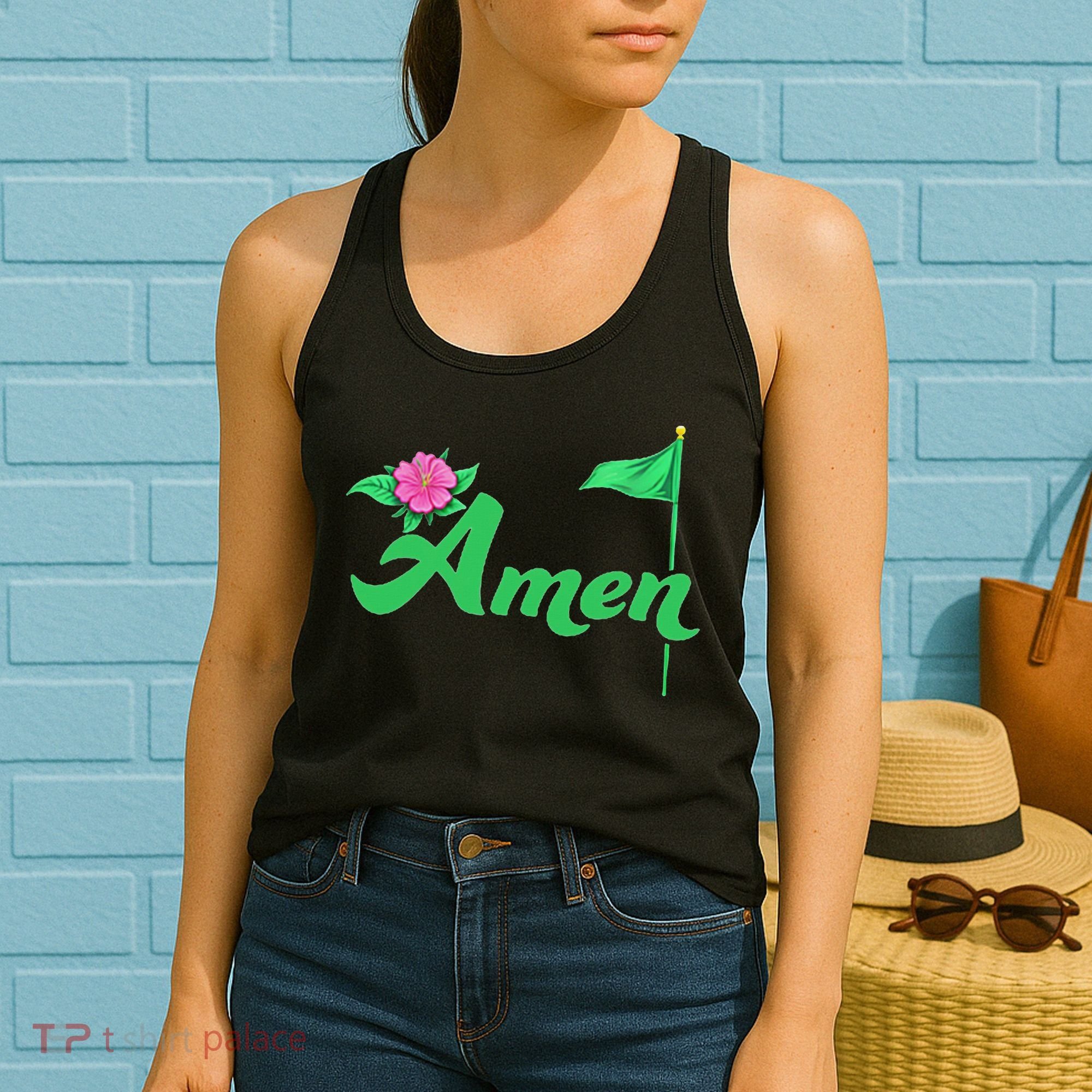 Amen Floral Master Golfer Golf Love Golf Flower Azaleas Women's Tank Top