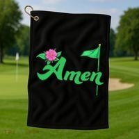 Amen Floral Master Golfer Golf Love Golf Flower Azaleas Golf Towel thumb 1