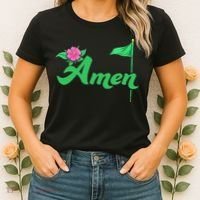 Amen Floral Master Golfer Golf Love Golf Flower Azaleas Women's T-Shirt thumb 2