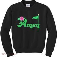 Amen Floral Master Golfer Golf Love Golf Flower Azaleas Kids Sweatshirt thumb 0