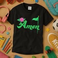 Amen Floral Master Golfer Golf Love Golf Flower Azaleas Kids T-Shirt thumb 3
