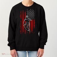 American Flag MTB Mountain Bike Women's Sweatshirt thumb 0