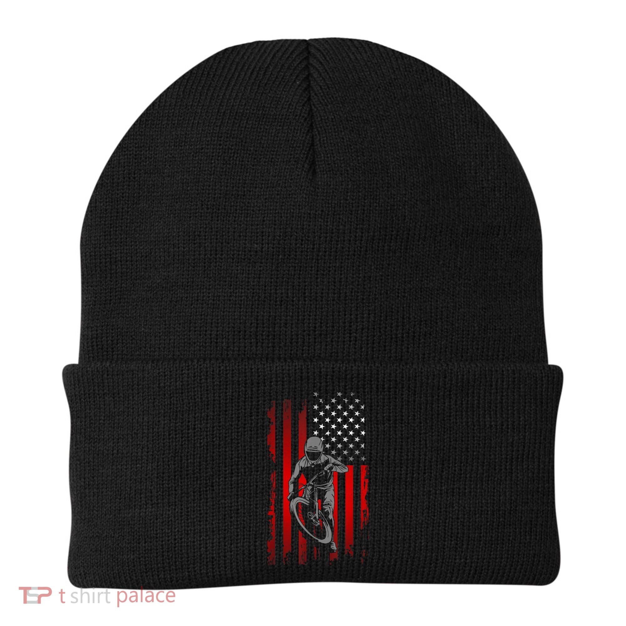American Flag MTB Mountain Bike Beanie