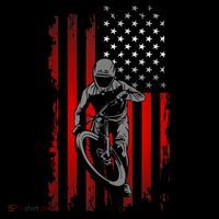 American Flag MTB Mountain Bike Women's Hoodie thumb 2