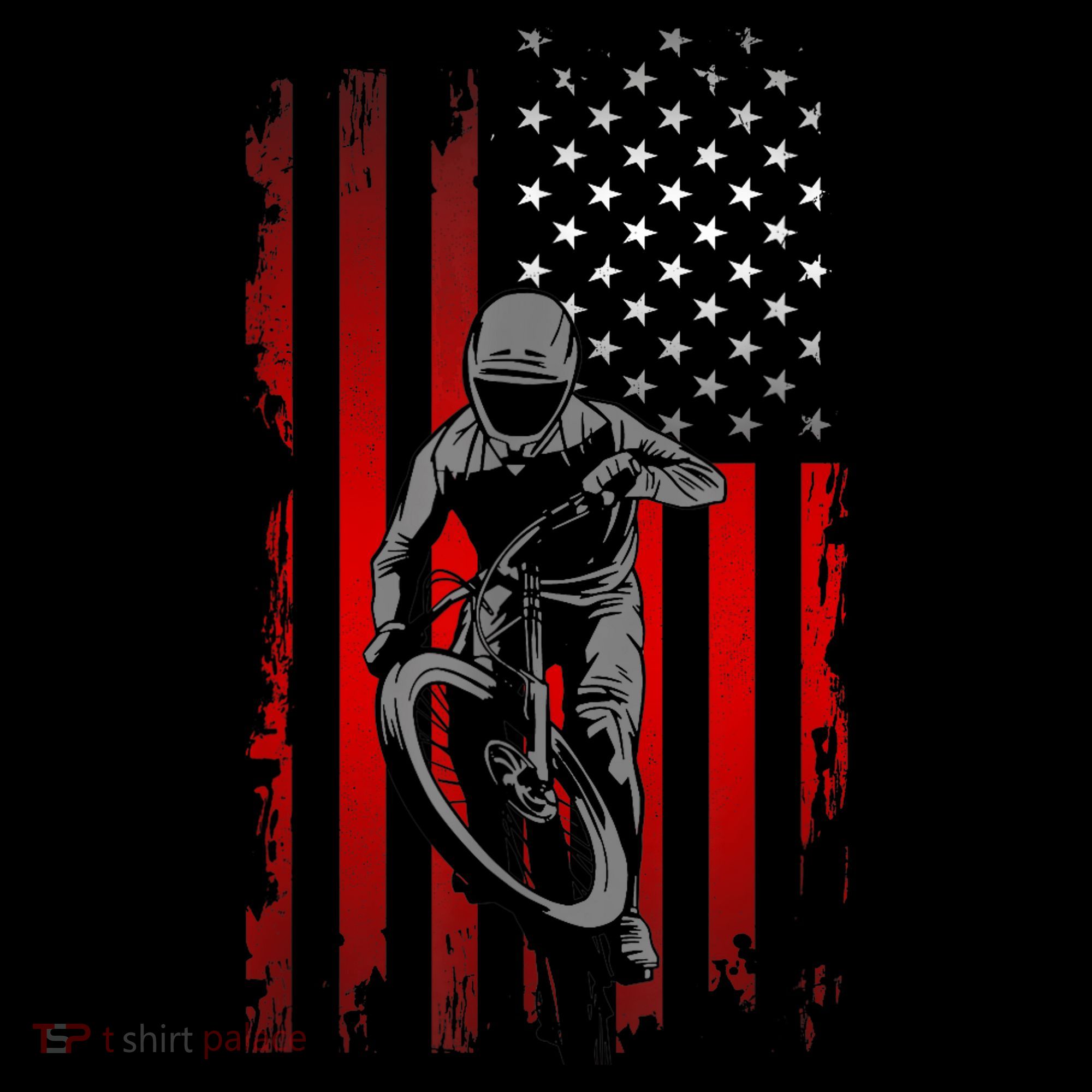 American Flag MTB Mountain Bike Mousepad
