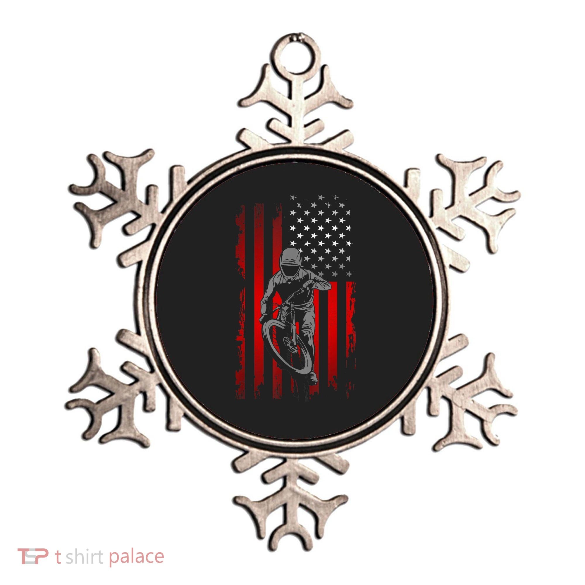 American Flag MTB Mountain Bike Ornament