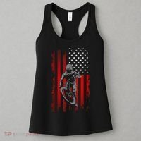 American Flag MTB Mountain Bike Women's Tank Top thumb 3