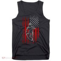 American Flag MTB Mountain Bike Tank Top thumb 0