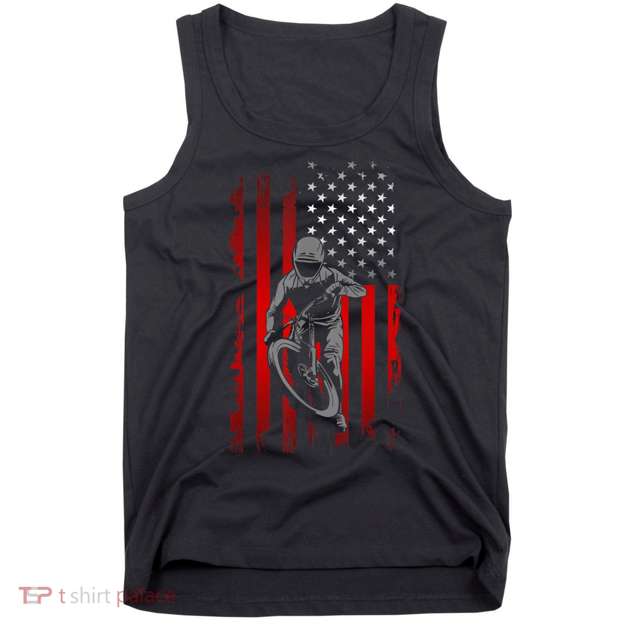 American Flag MTB Mountain Bike Tank Top