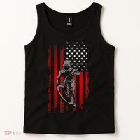 American Flag MTB Mountain Bike Tank Top thumb 2