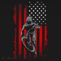 American Flag MTB Mountain Bike Kids Sweatshirt thumb 2