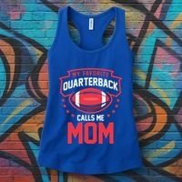American Football My Favorite Quarterback Calls Me Mom Meaningful Gift Women's Tank Top thumb 3