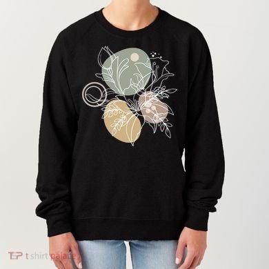 Abstract Floral Modern Botanical Women's Sweatshirt