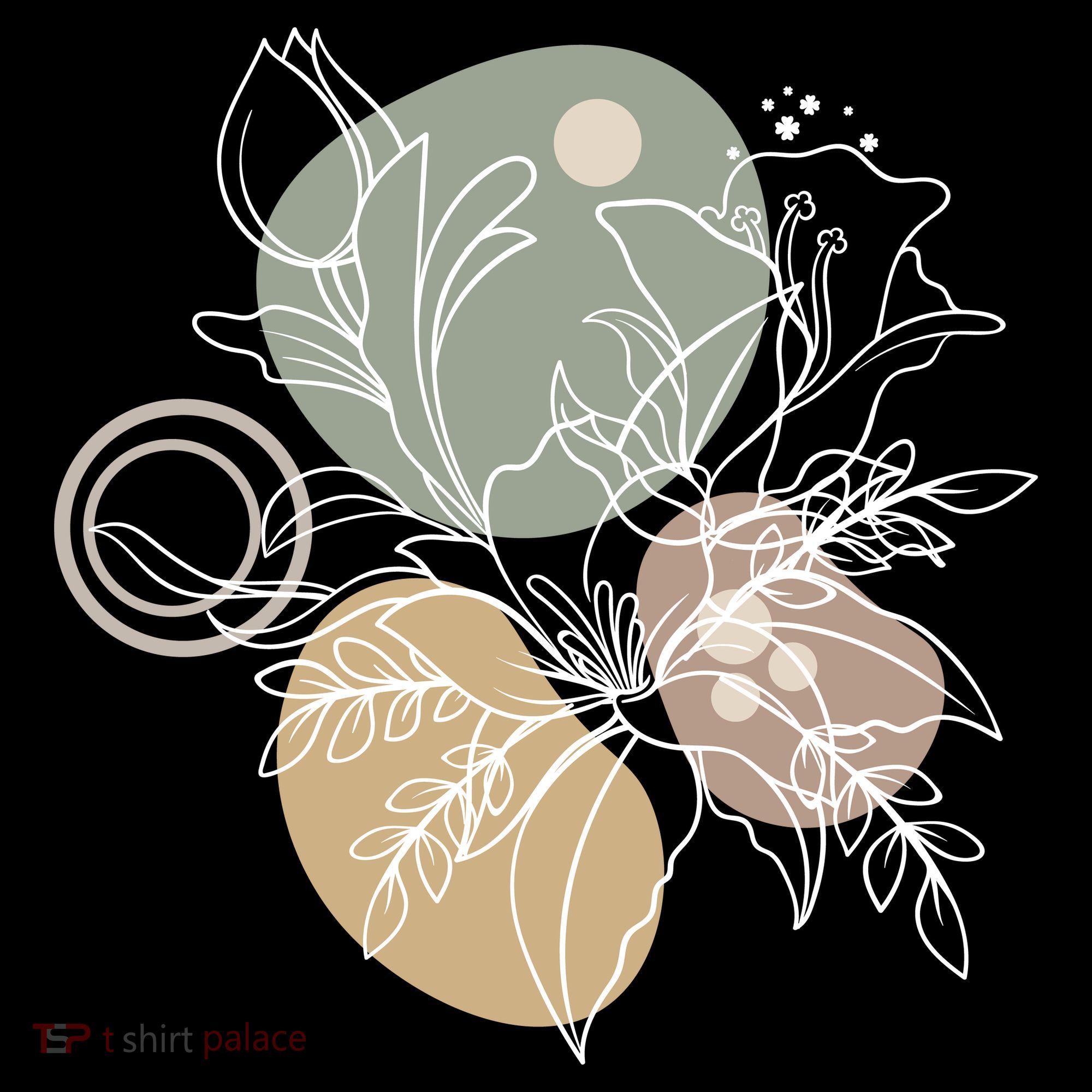Abstract Floral Modern Botanical Doggie Tank