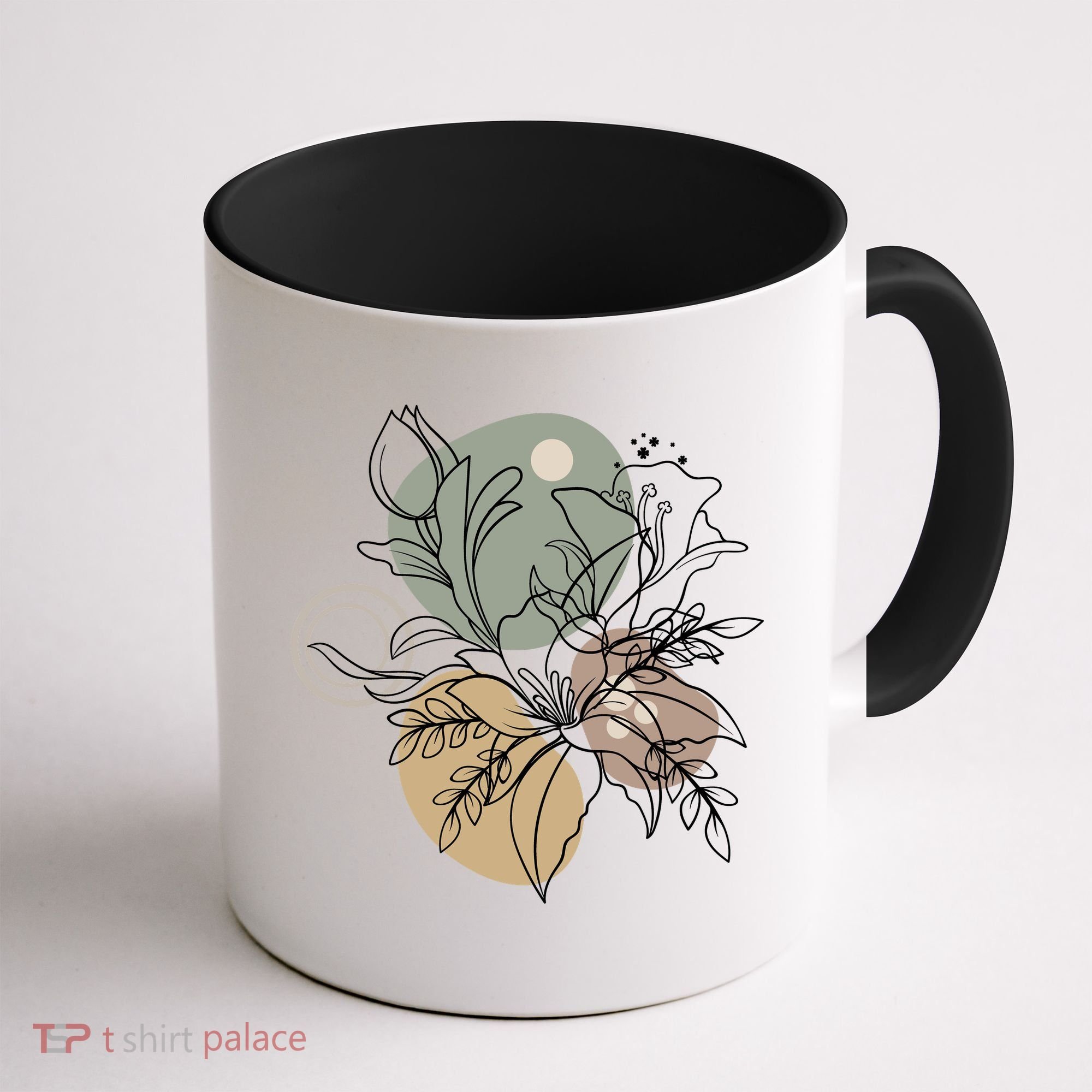 Abstract Floral Modern Botanical Coffee Mug