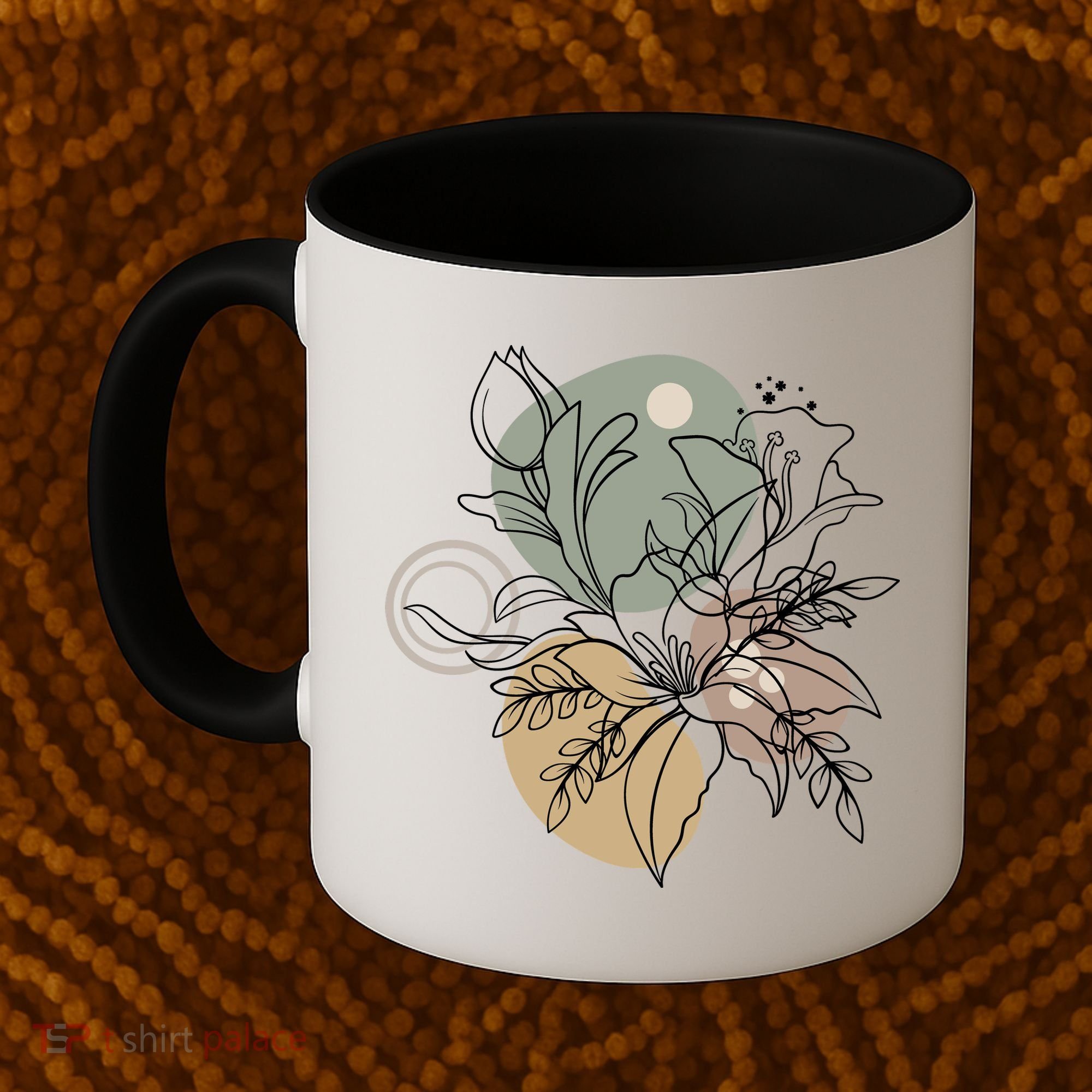 Abstract Floral Modern Botanical Coffee Mug