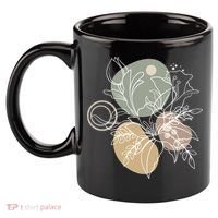 Abstract Floral Modern Botanical 11oz C Handle Ceramic Mug thumb 2