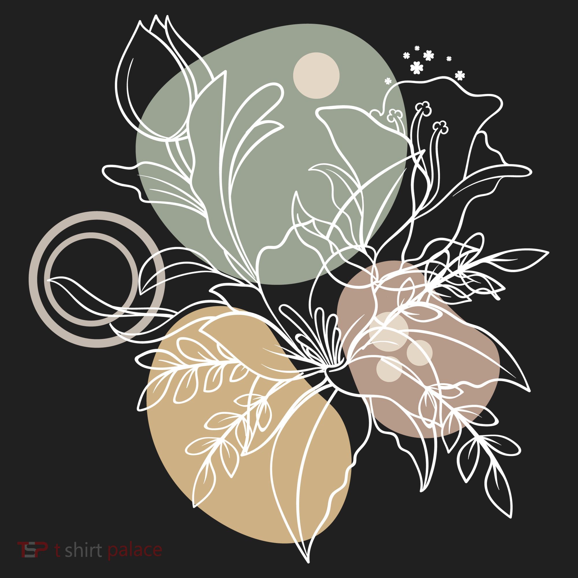 Abstract Floral Modern Botanical Beanie