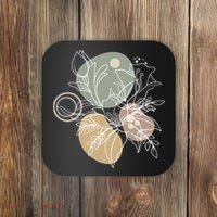 Abstract Floral Modern Botanical Coaster thumb 0