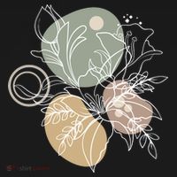 Abstract Floral Modern Botanical Polo thumb 3
