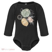 Abstract Floral Modern Botanical Baby Long Sleeve Bodysuit thumb 0