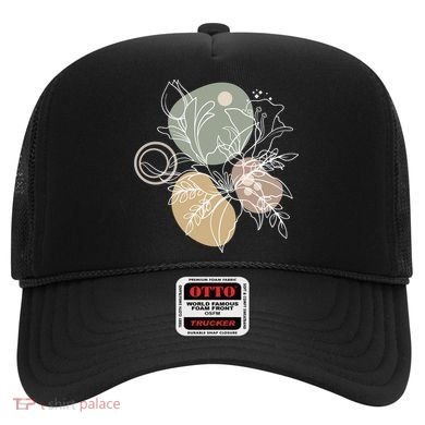 Abstract Floral Modern Botanical Hat