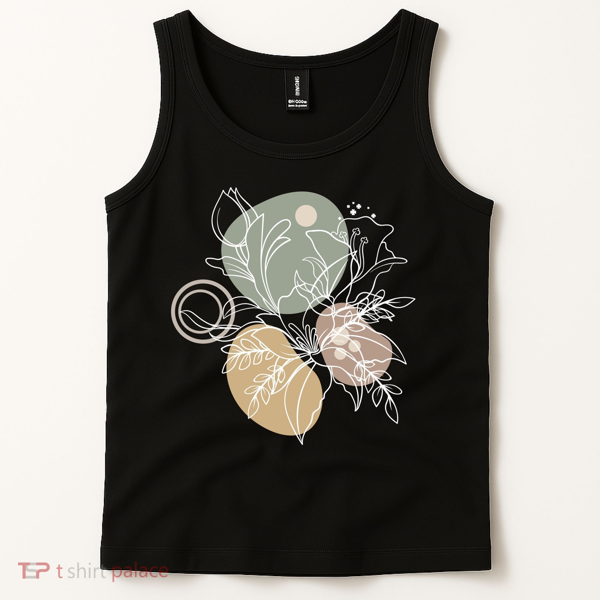 Abstract Floral Modern Botanical Tank Top