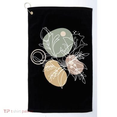 Abstract Floral Modern Botanical Golf Towel