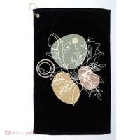 Abstract Floral Modern Botanical Golf Towel thumb 0