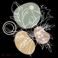 Abstract Floral Modern Botanical Toddler T-Shirt thumb 4