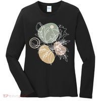 Abstract Floral Modern Botanical Women's Long Sleeve Shirt thumb 0