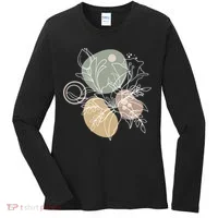 Abstract Floral Modern Botanical Women's Long Sleeve Shirt thumb 0