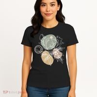 Abstract Floral Modern Botanical Women's T-Shirt thumb 4