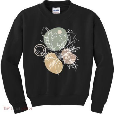 Abstract Floral Modern Botanical Kids Sweatshirt