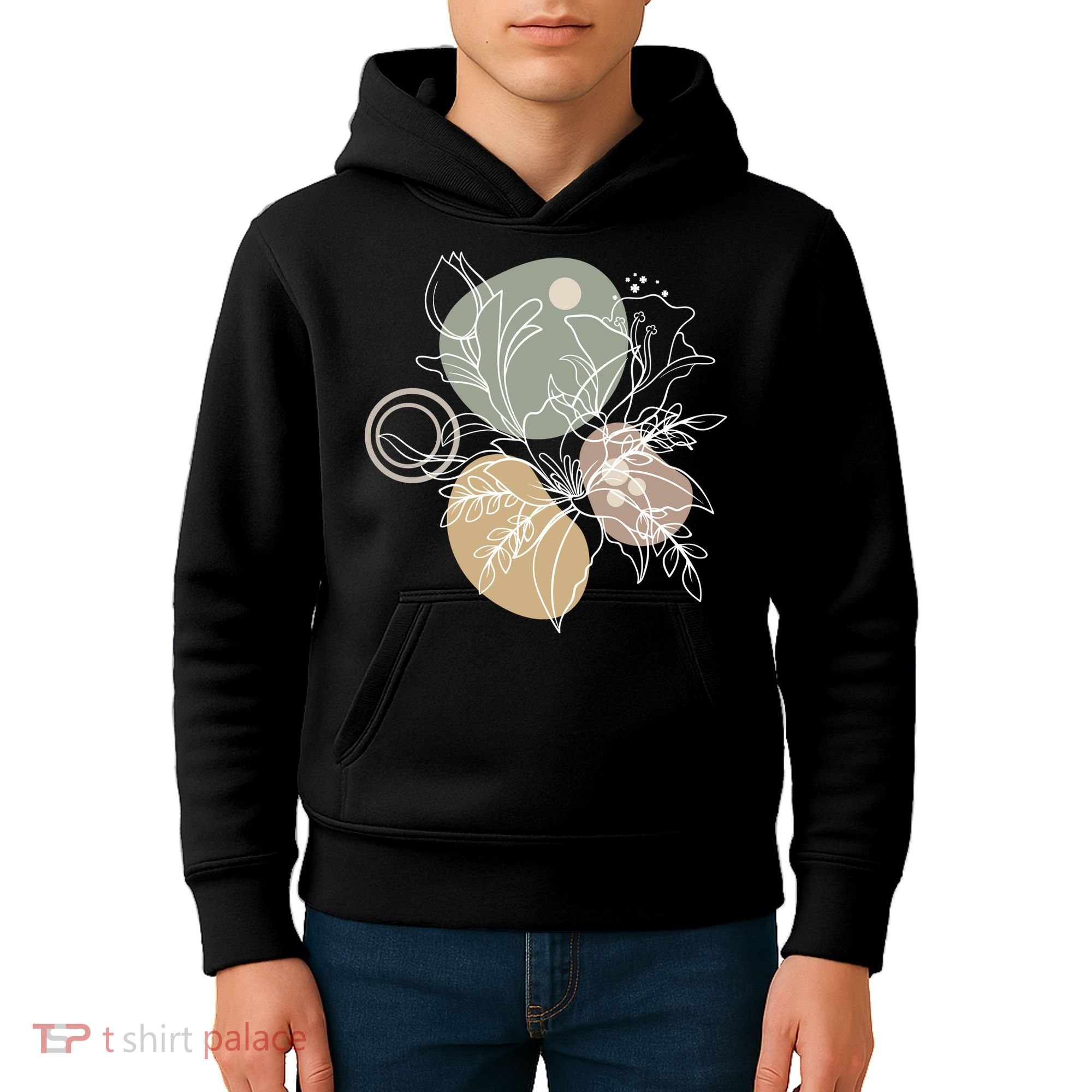Abstract Floral Modern Botanical Kids Hoodie