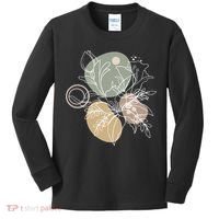 Abstract Floral Modern Botanical Kids Long Sleeve Shirt thumb 0