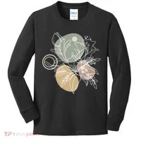 Abstract Floral Modern Botanical Kids Long Sleeve Shirt thumb 0