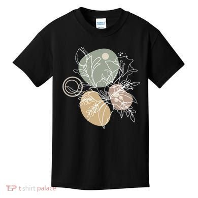 Abstract Floral Modern Botanical Kids T-Shirt