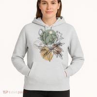 Abstract Floral Modern Botanical Hoodie thumb 5