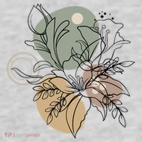 Abstract Floral Modern Botanical Hoodie thumb 7