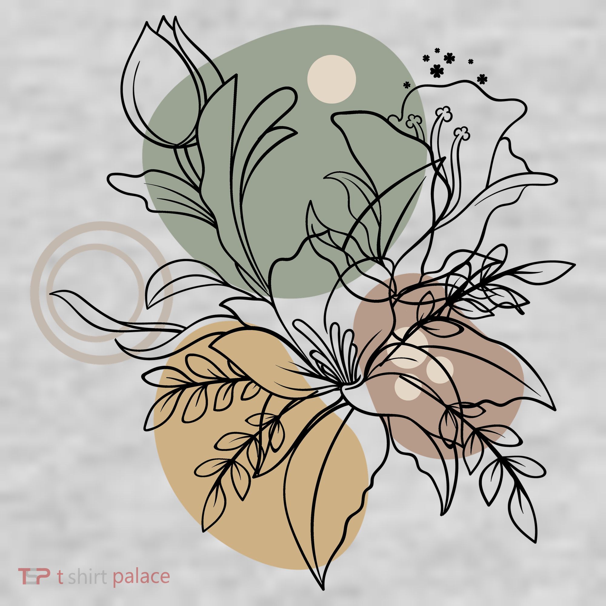 Abstract Floral Modern Botanical Hoodie