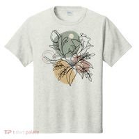 Abstract Floral Modern Botanical T-Shirt thumb 0